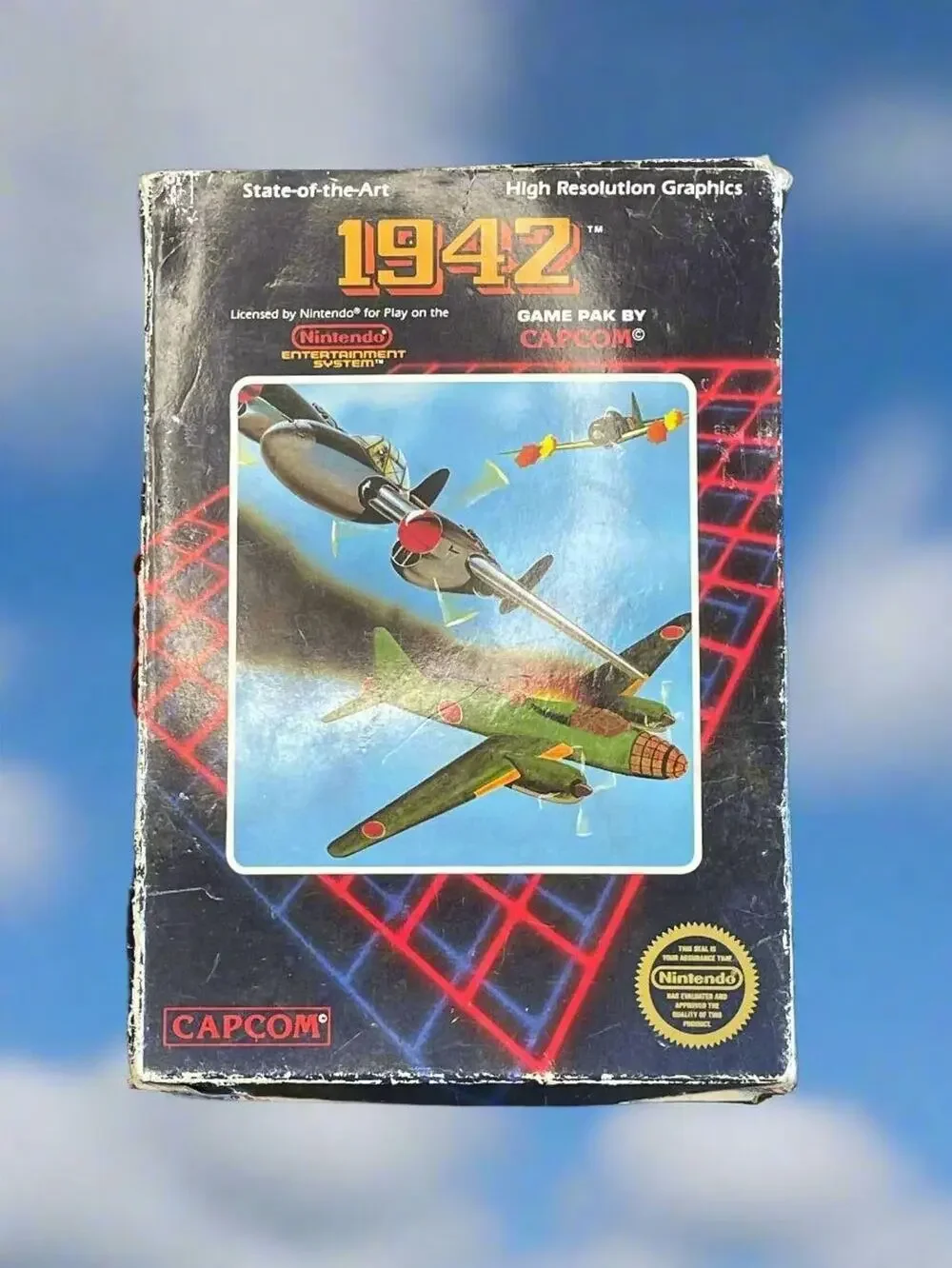 1985 Authentic Capcom 1942 Nintendo Entertainment System NES Cartridge with Box